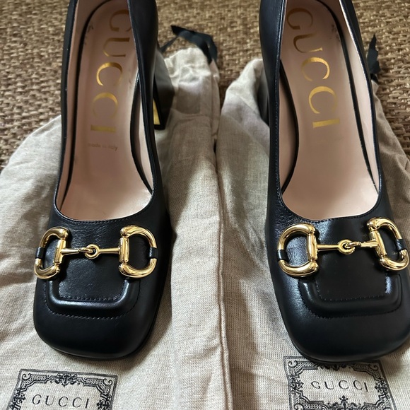 Gucci Horsebit Pump In Black Leather size 39.5 Authentic - Picture 3 of 14